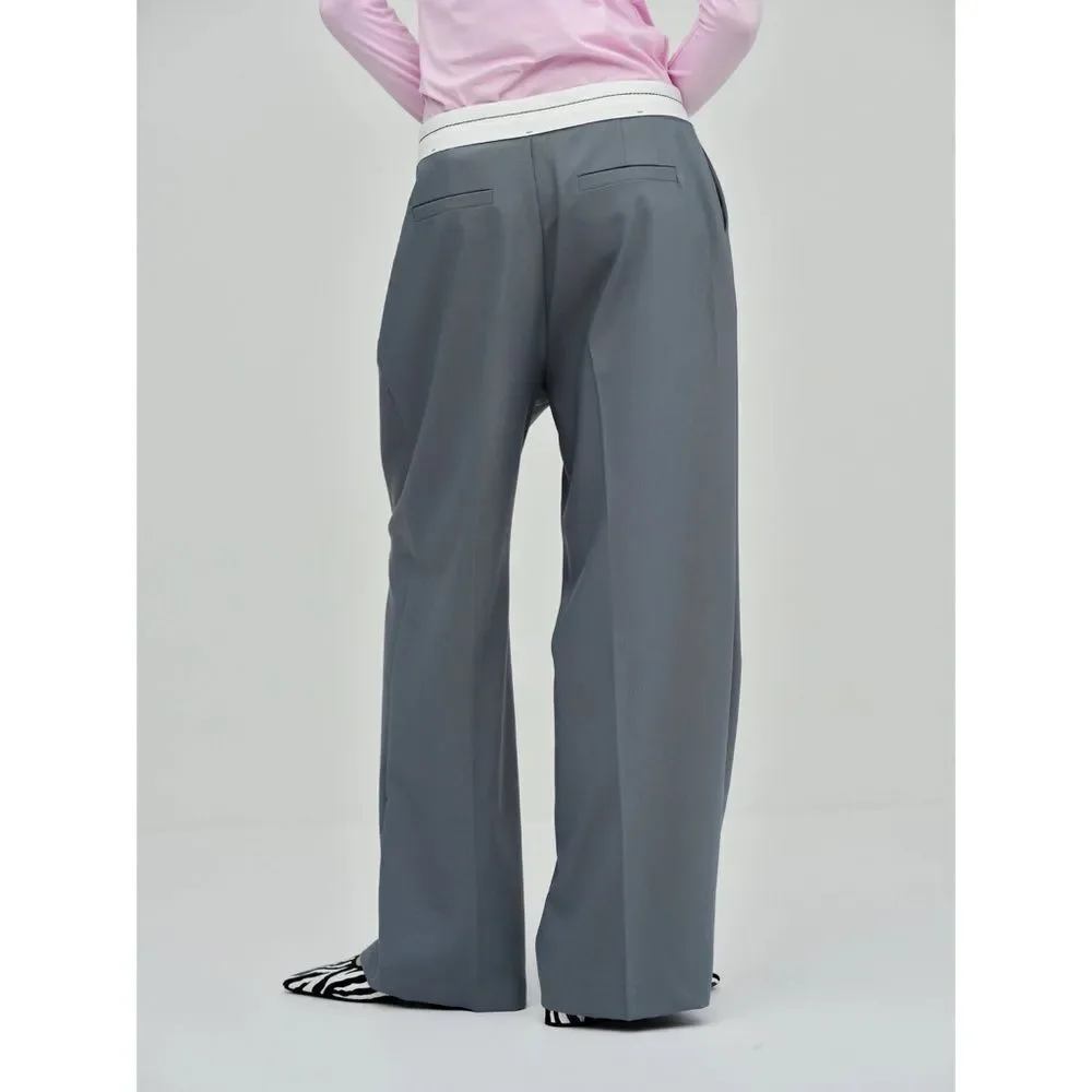 Source Unknown Reversed Waistband Trousers in Piombo Size Large - Picture 5 of 12